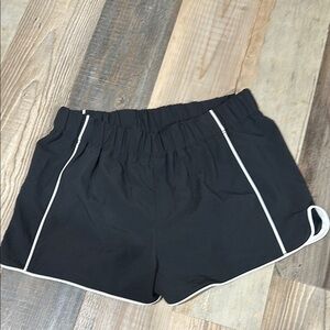 Free People Black and White Athletic Shorts